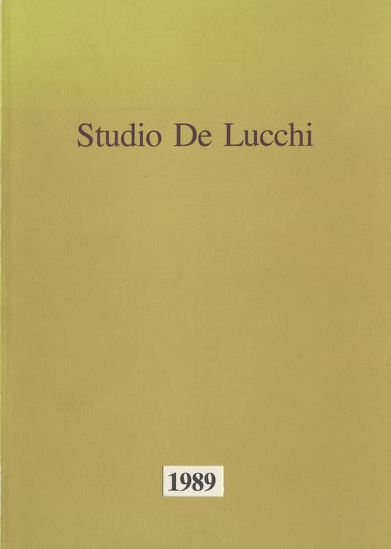 Studio De Lucchi Yearbook 1989