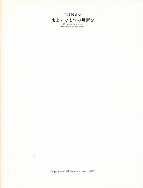 Rei Naito 地上にひとつの場所を_写真