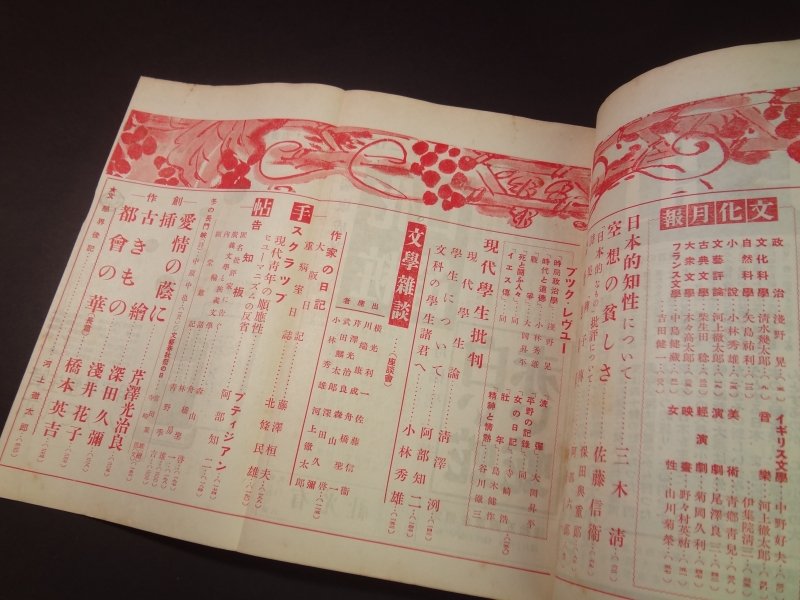 文学界 昭和12年4月号目次