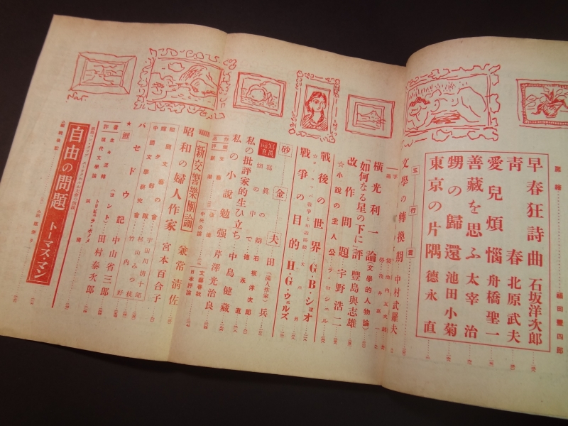 文藝 昭和15年4月号目次