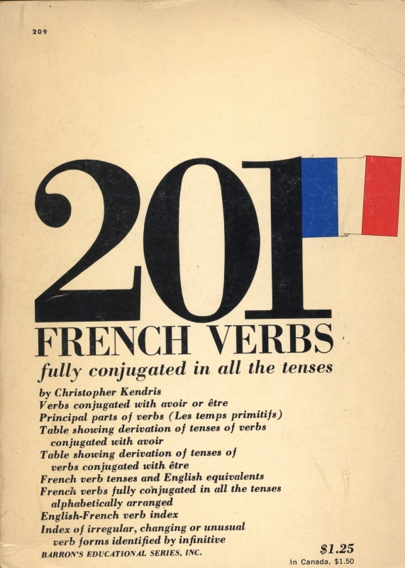 201 French Verbs: fully conjugated in all the tenses_写真
