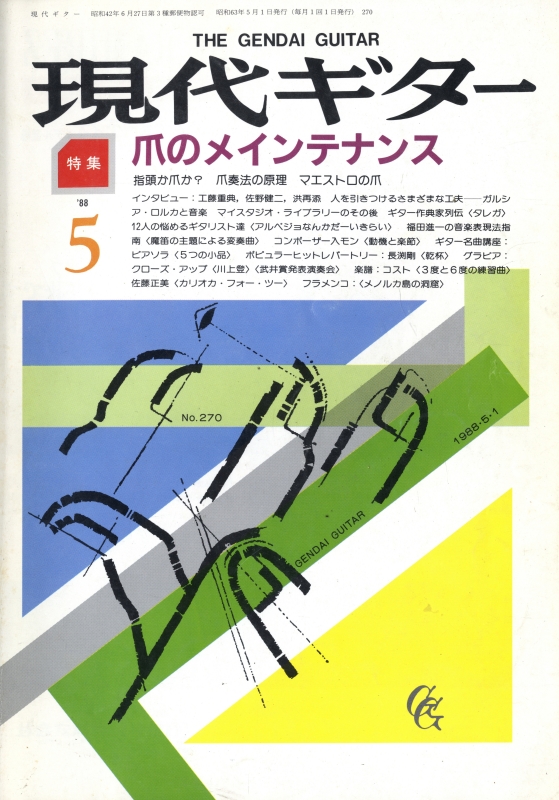 現代ギター #270 1988年5月号:爪のメンテナンス_写真