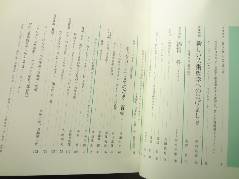 現代ギター #81 1973年10月号目次