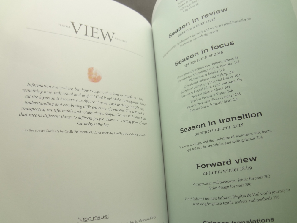 Textile View magazine Spring 2017 #117 Curiosity1