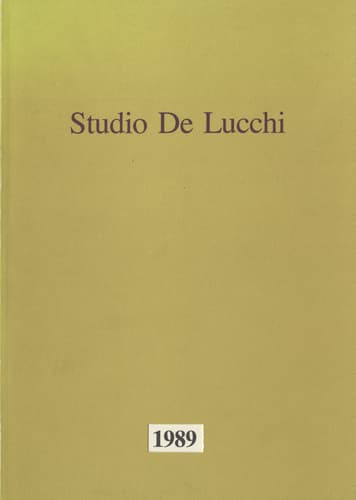 Studio De Lucchi Yearbook 1989