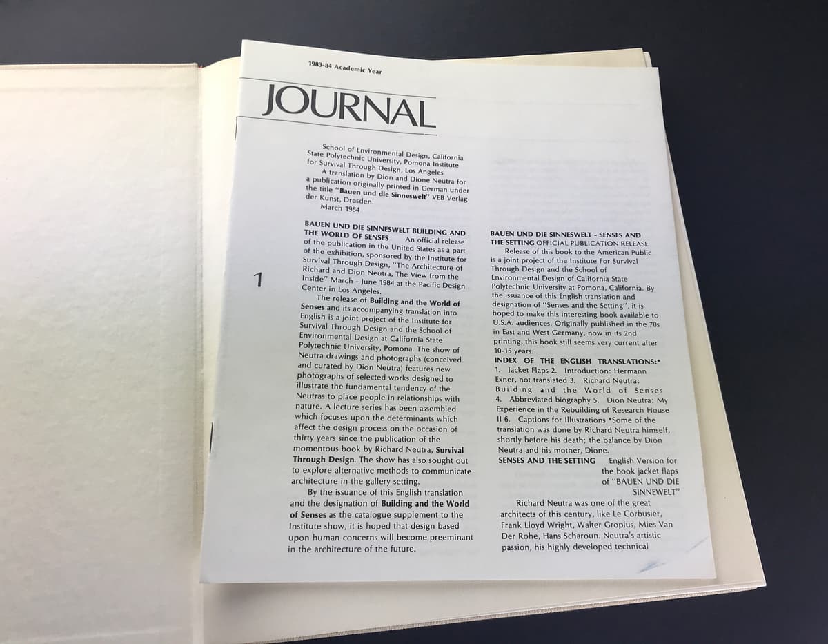 Richard und Dion Neutra: Bauen und die Sinneswelt_写真1